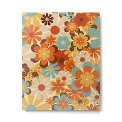 70's Retro Floral Patterned Prints Metal Print
