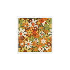 70's Retro Flowers Print Art Print