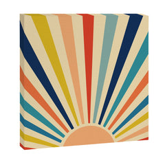 60s retro sun  Canvas Print
