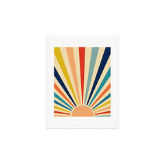 60s retro sun  Art Print