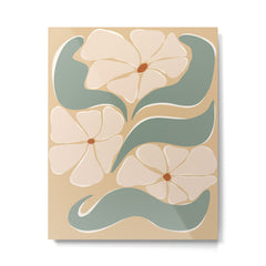 70s big flower botanical land 2 Metal Print