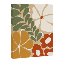 70s boho botanical flowers   Canvas Print