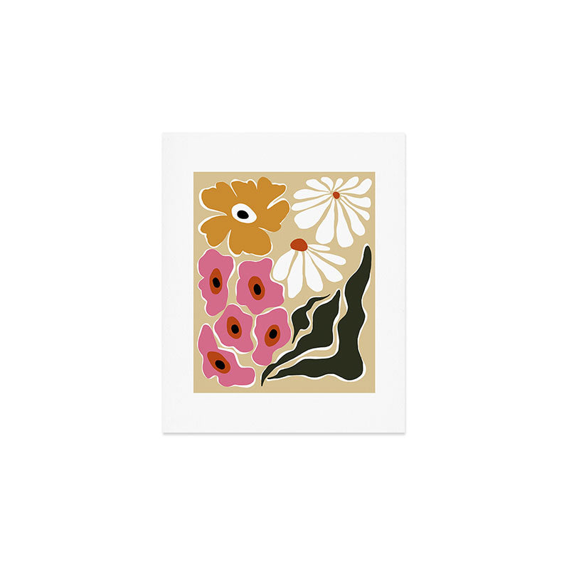 70's Retro garden   Art Print