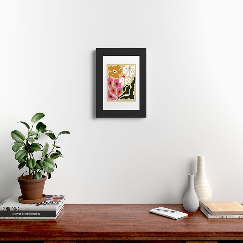 70's Retro garden   Framed Art Print