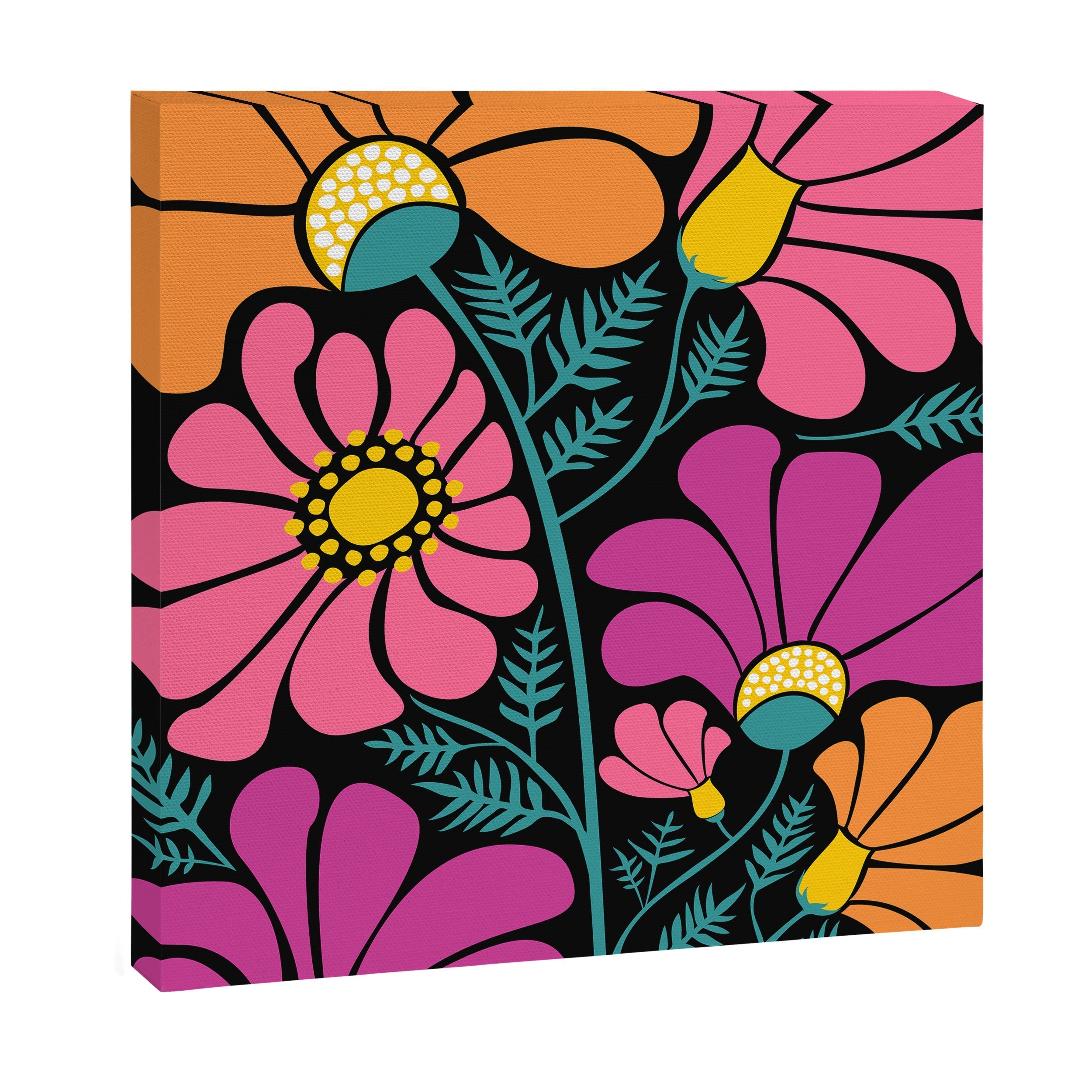 70s Disco Garden Canvas Print