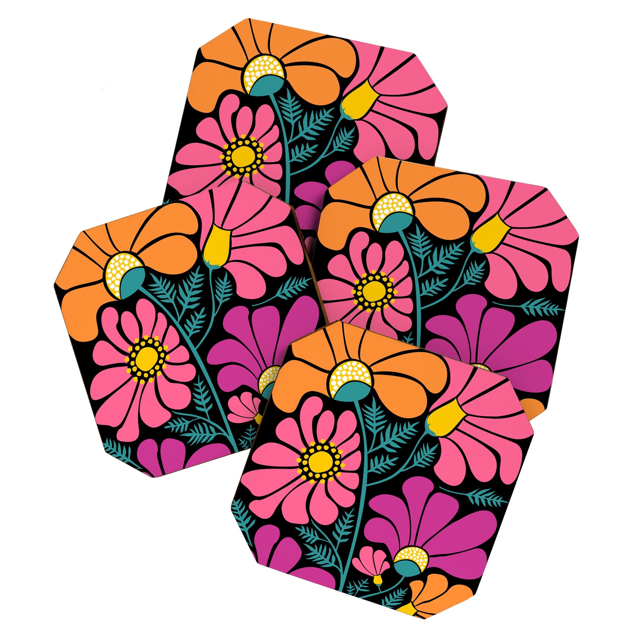 70s Disco Garden Coaster