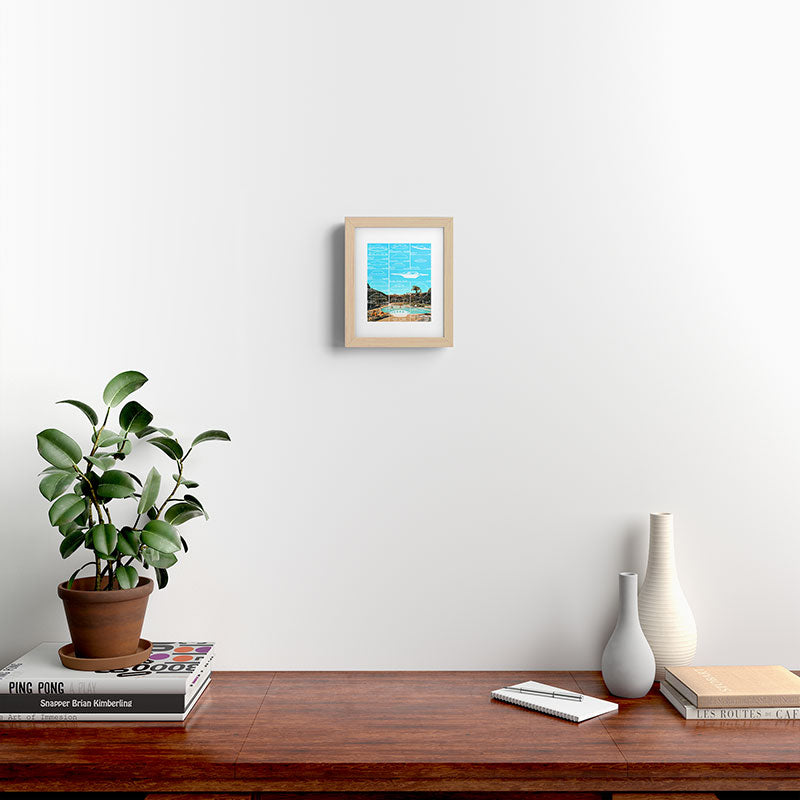 60s UFO sightings Framed Art Print