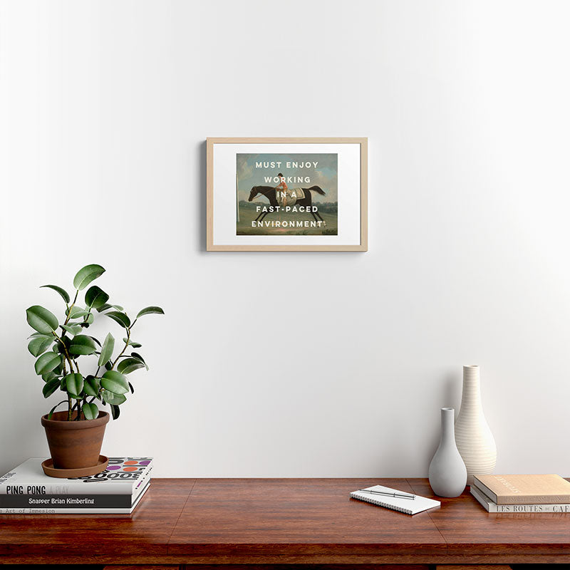 A Fast-Paced Environment Framed Art Print