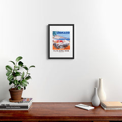 1936 Monaco Grand Prix Race Poster  Framed Art Print