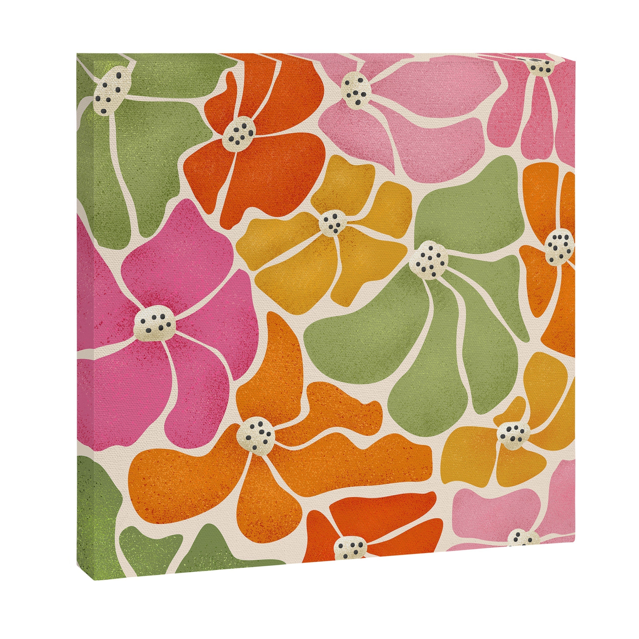 70's Florals Canvas Print
