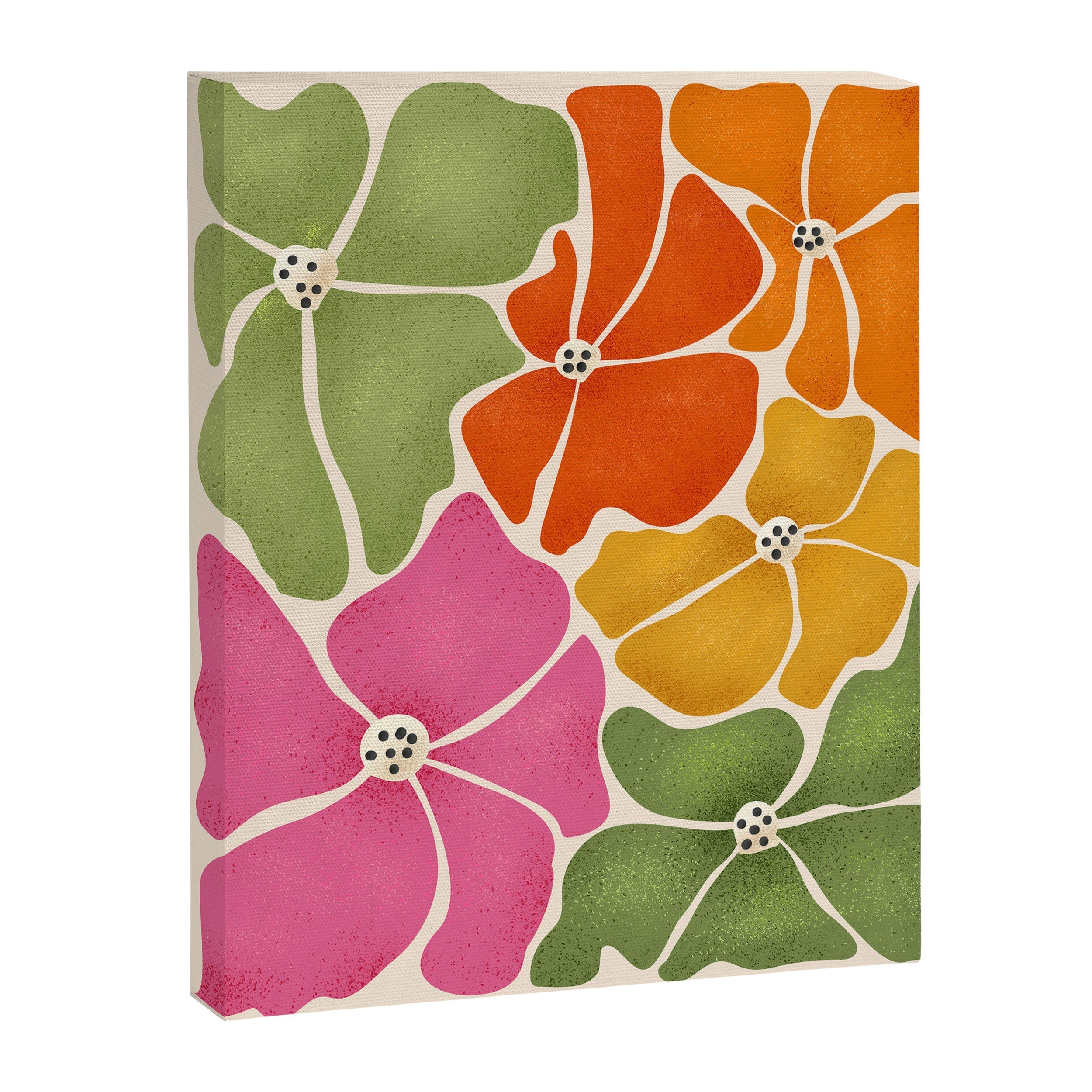 70's Florals Canvas Print