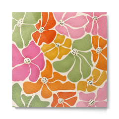 70's Florals Metal Print