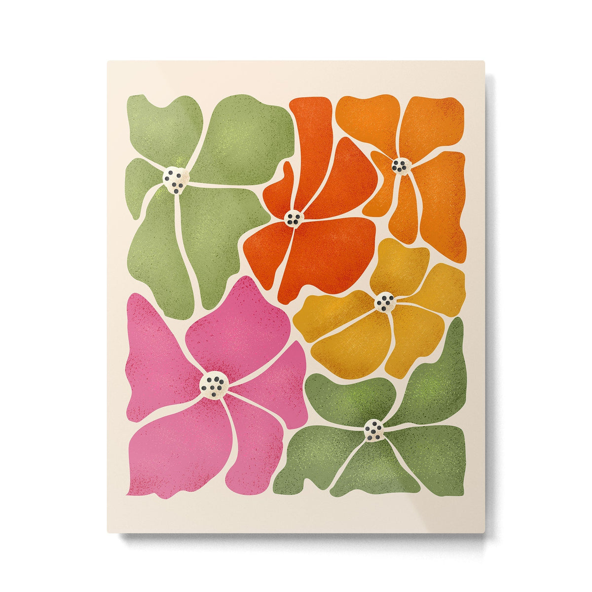 70's Florals Metal Print
