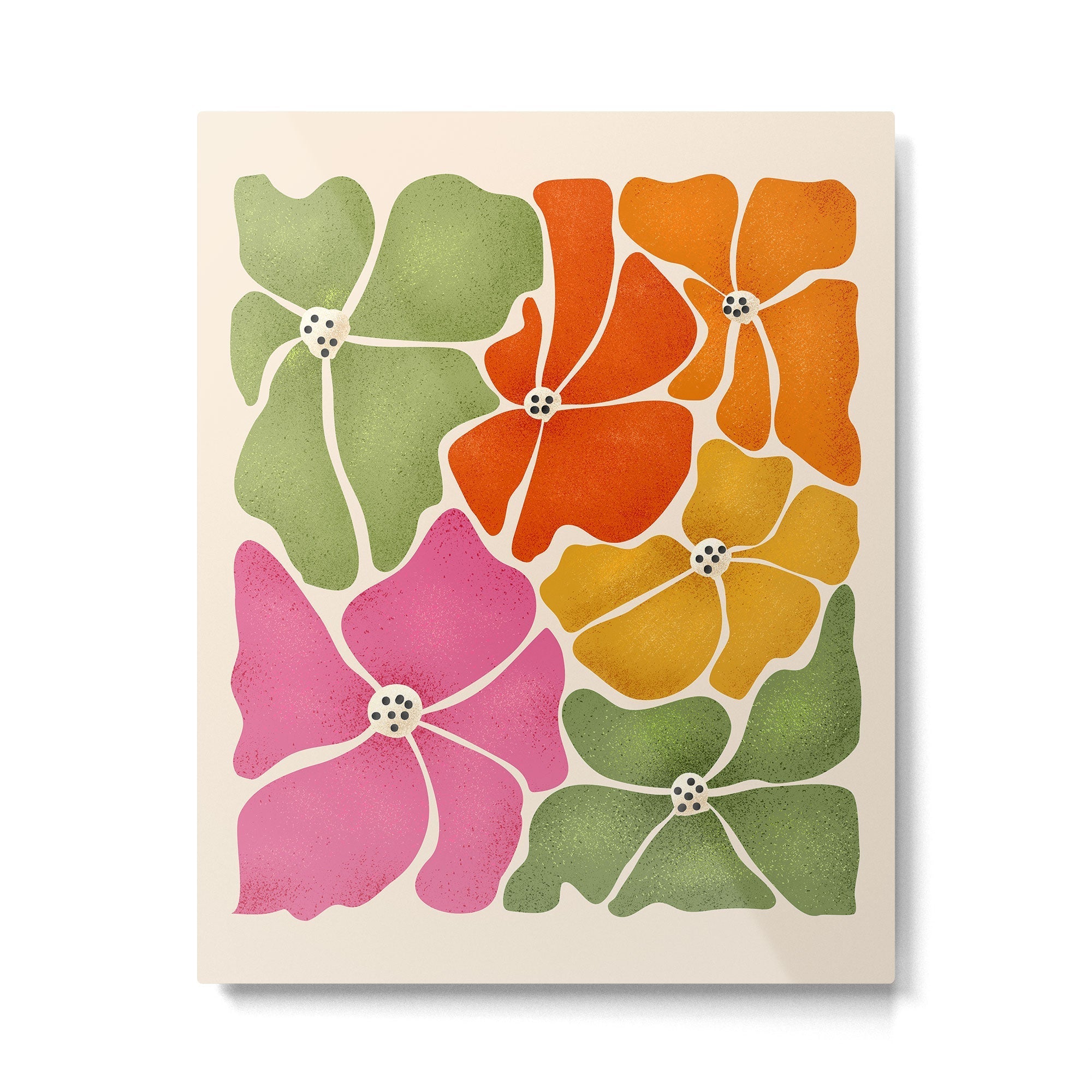 70's Florals Metal Print