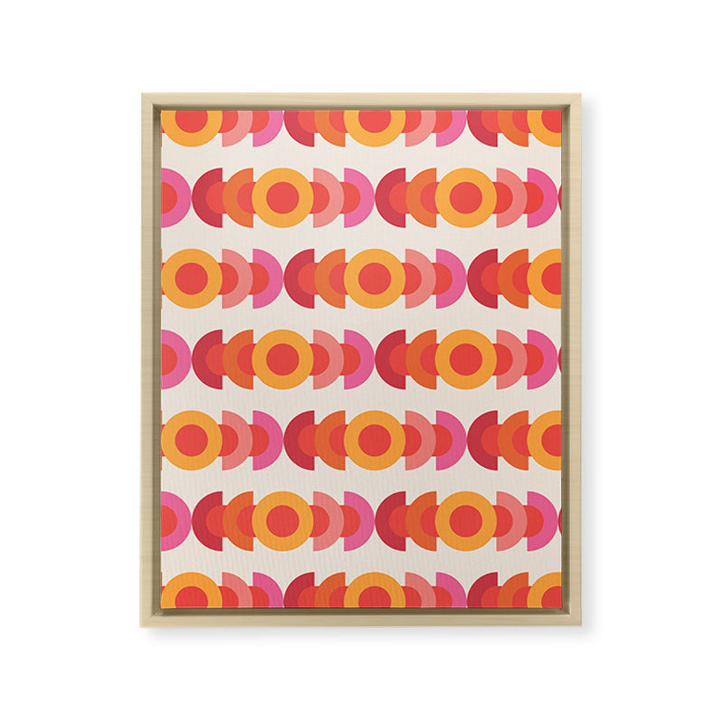 70's pattern no1 Framed Canvas Print
