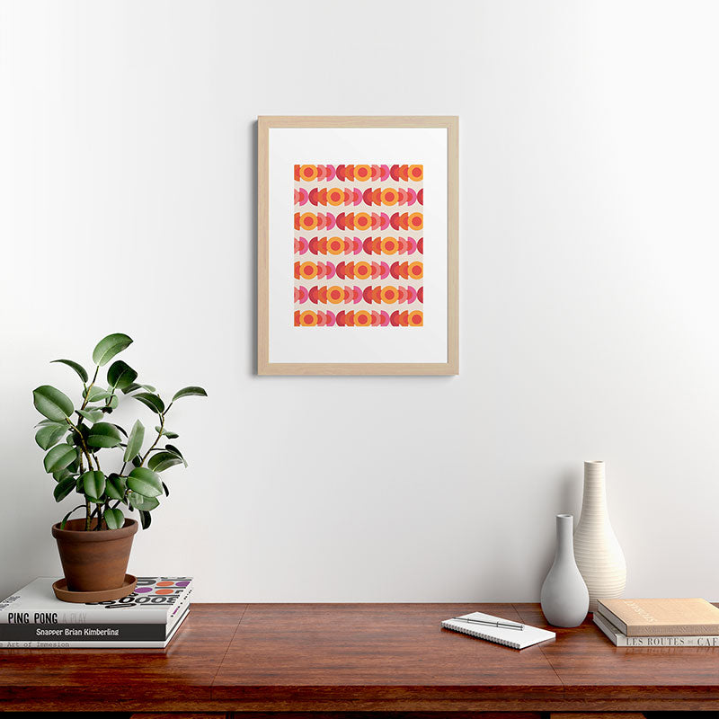70's pattern no1 Framed Art Print
