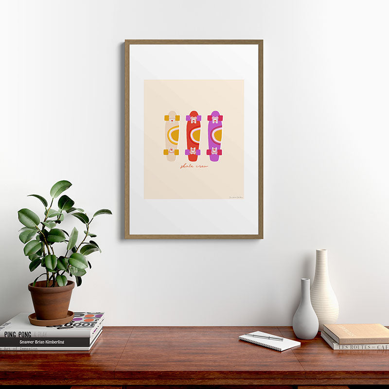 70's skate crew Framed Art Print