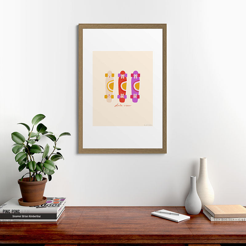 70's skate crew Framed Art Print