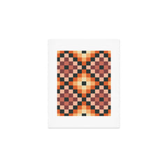 70s color squares pattern  Art Print