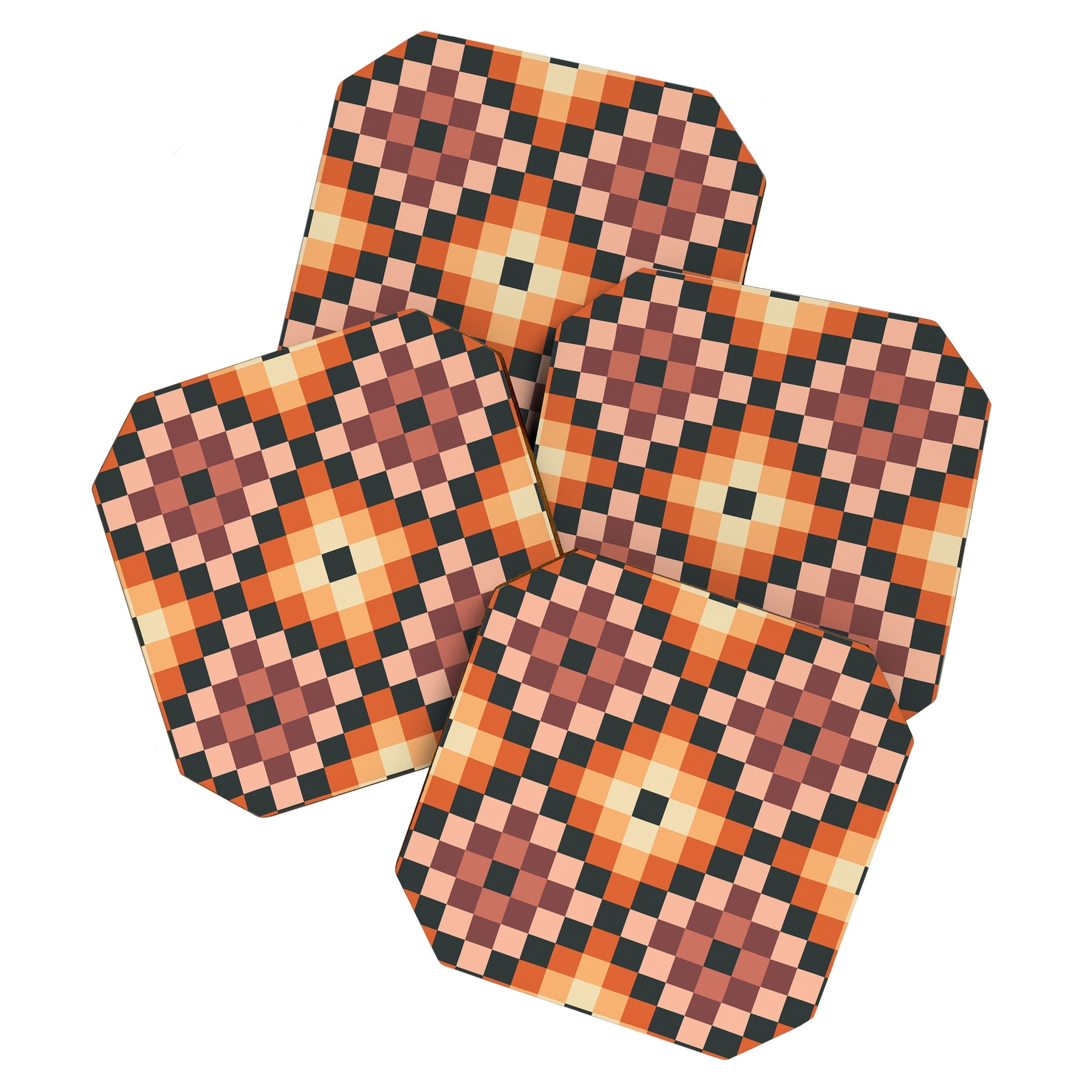 70s color squares pattern  Coaster