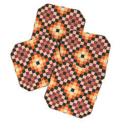 70s color squares pattern  Coaster