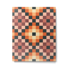 70s color squares pattern  Metal Print