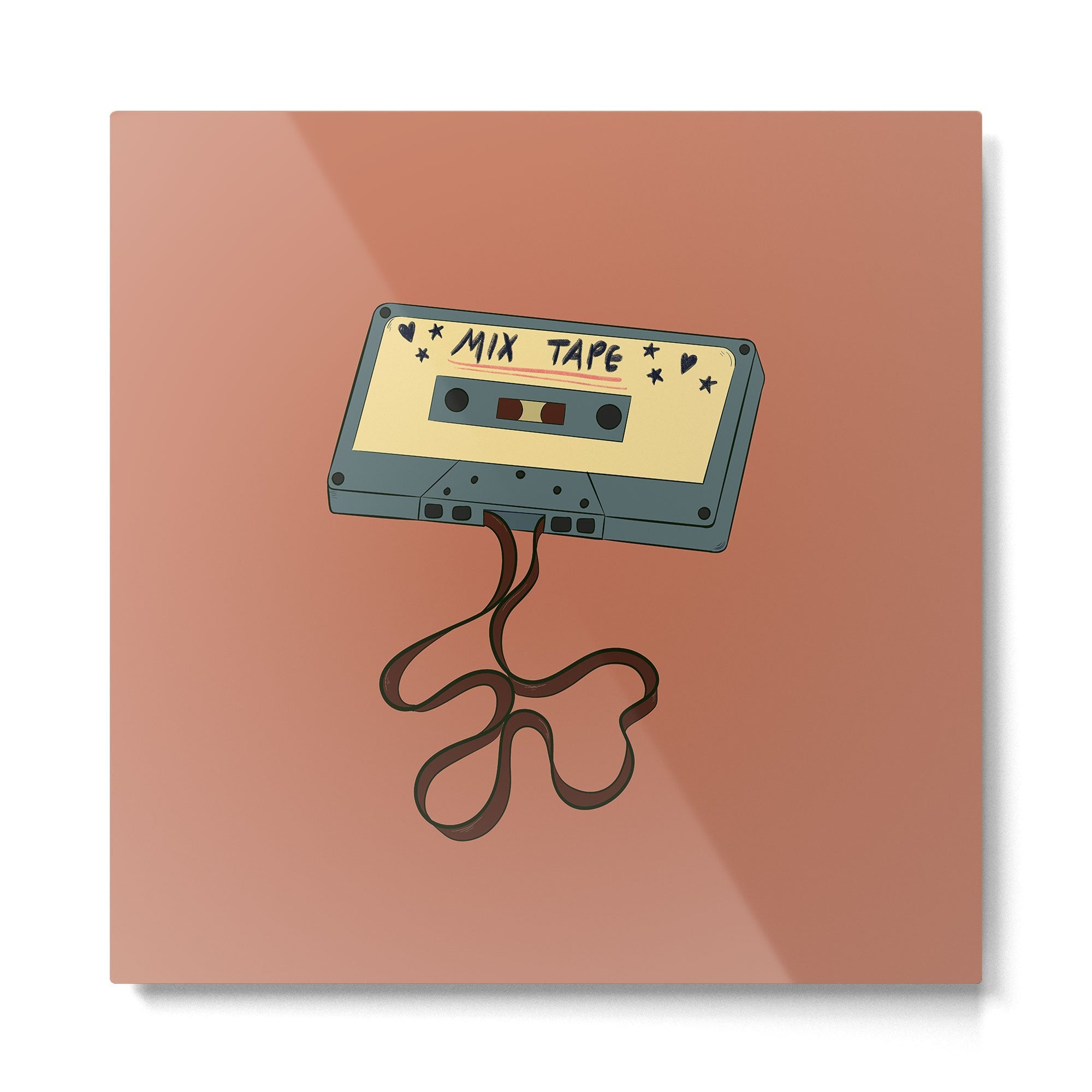 80s Vintage Cassette Mixed Tape  Metal Print