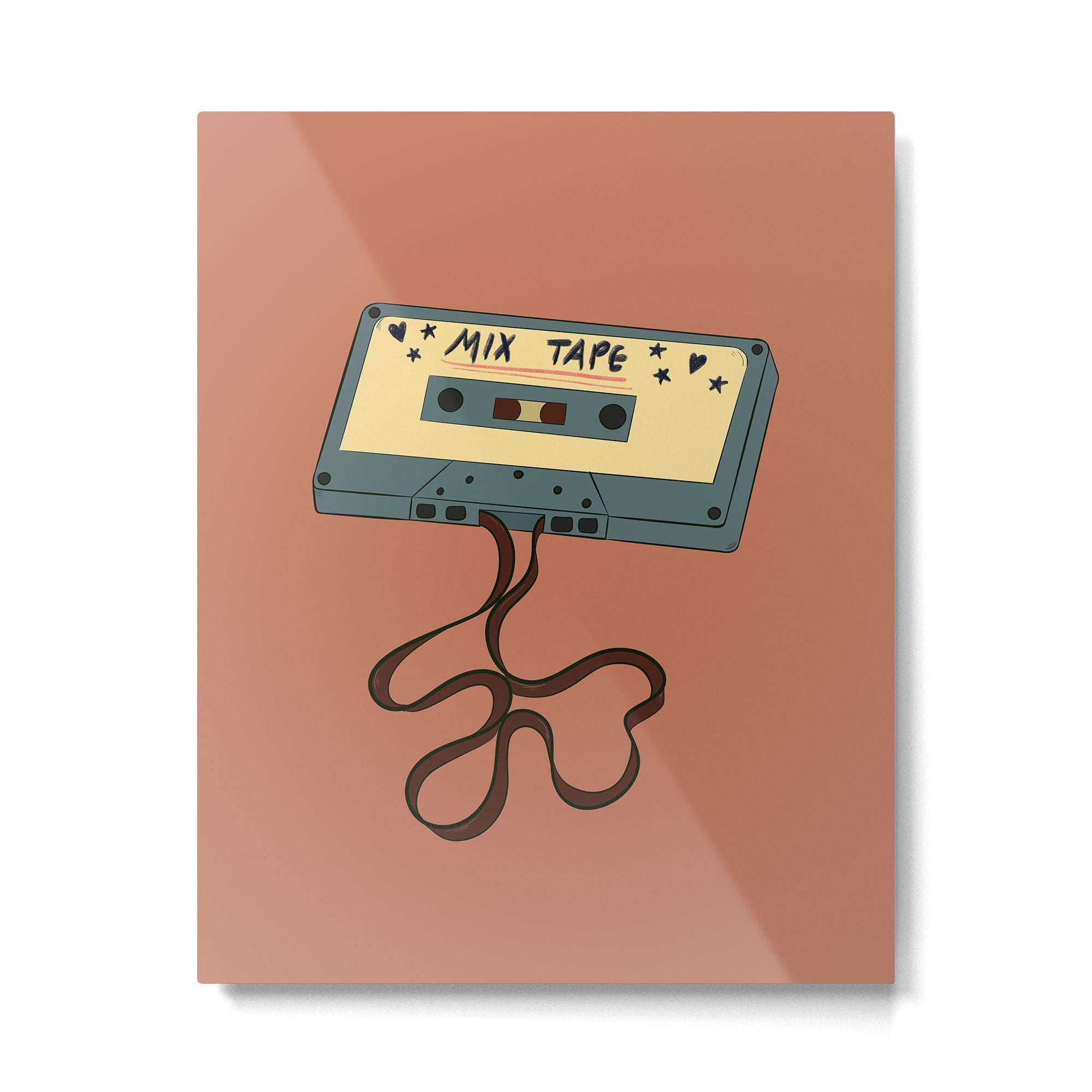 80s Vintage Cassette Mixed Tape  Metal Print