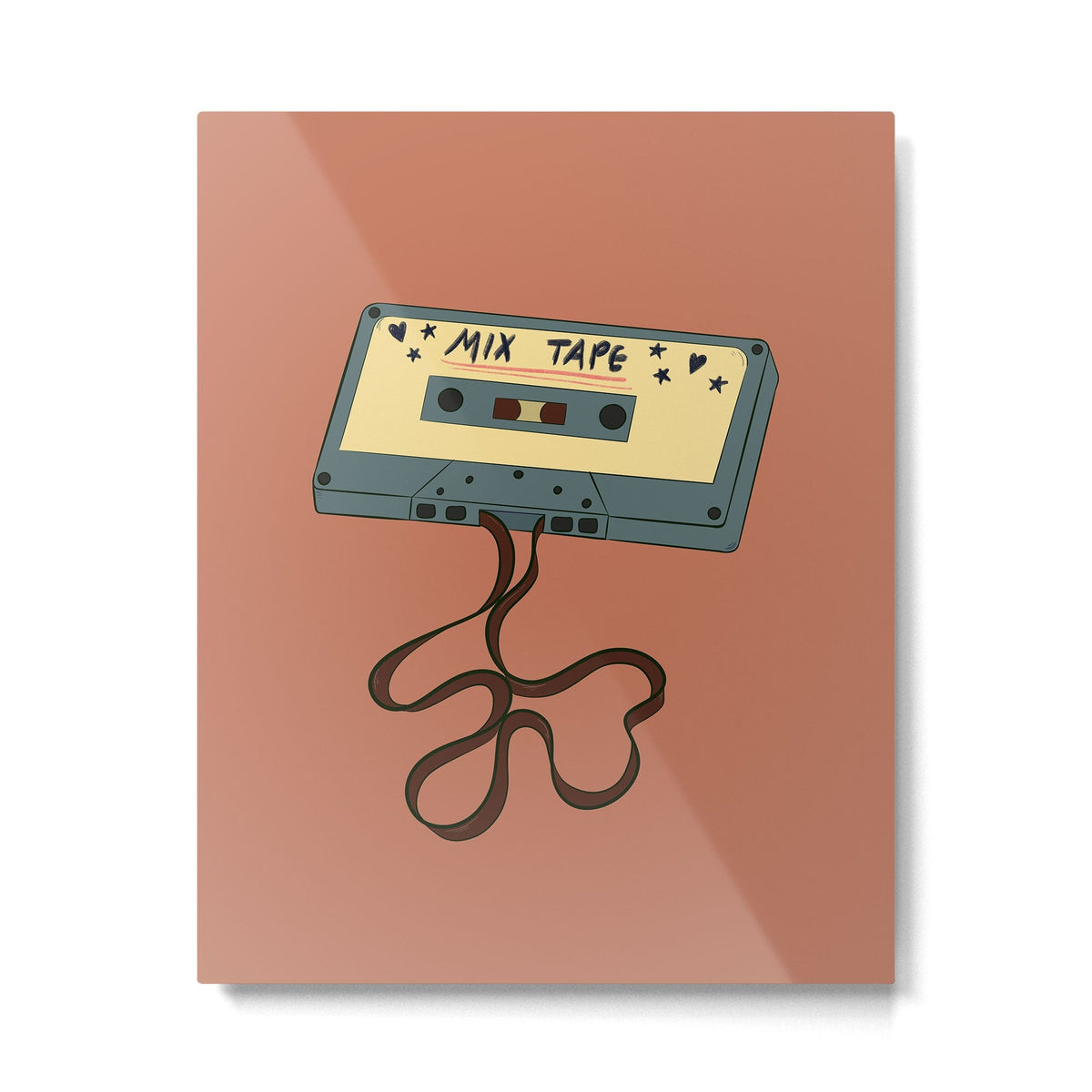 80s Vintage Cassette Mixed Tape  Metal Print