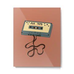 80s Vintage Cassette Mixed Tape  Metal Print