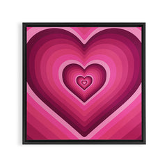 70's Heart Framed Canvas Print