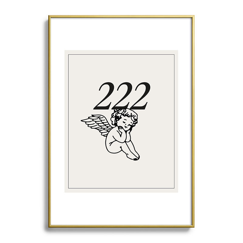 222 Angel Number Poster Framed Art Print