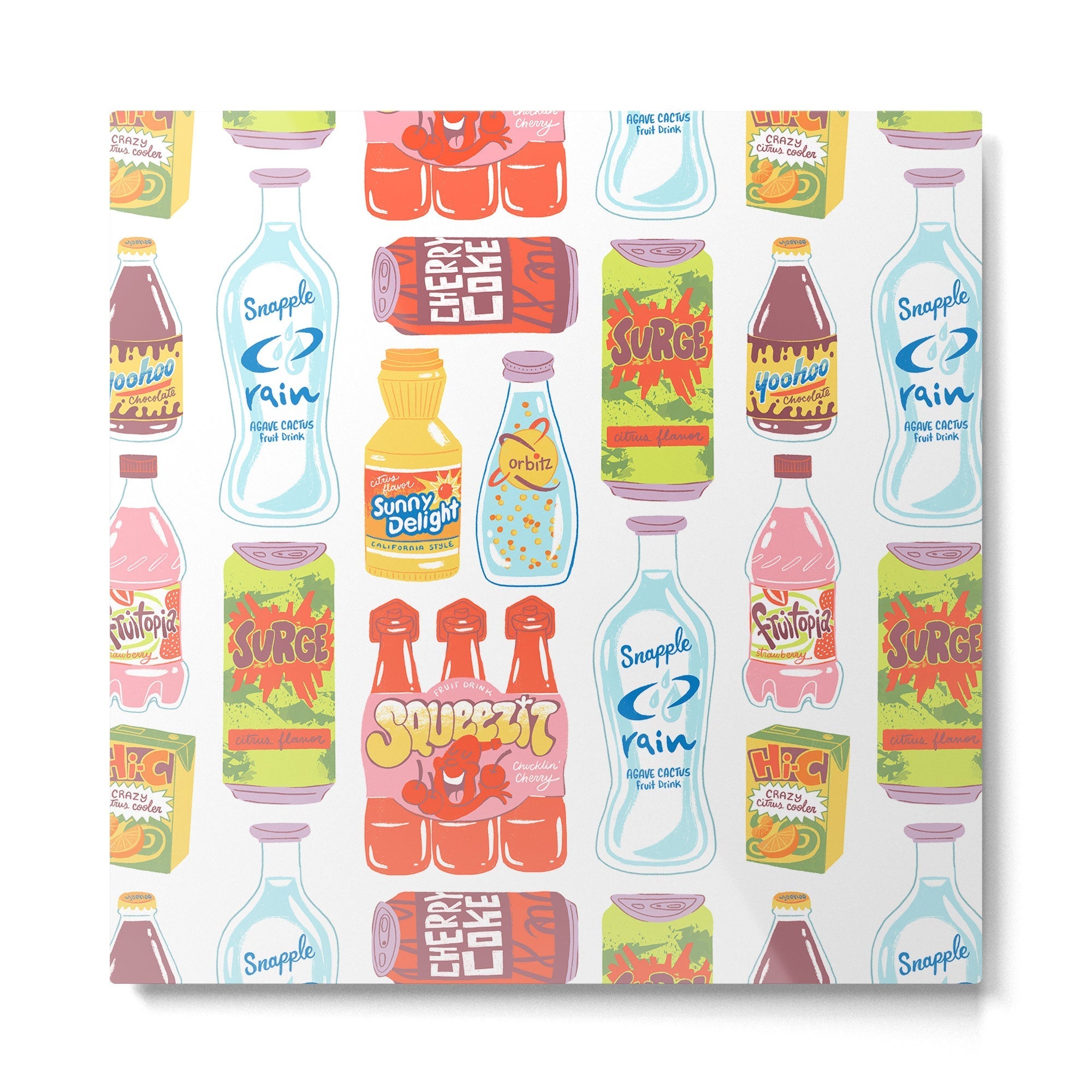 90s Drinks Metal Print