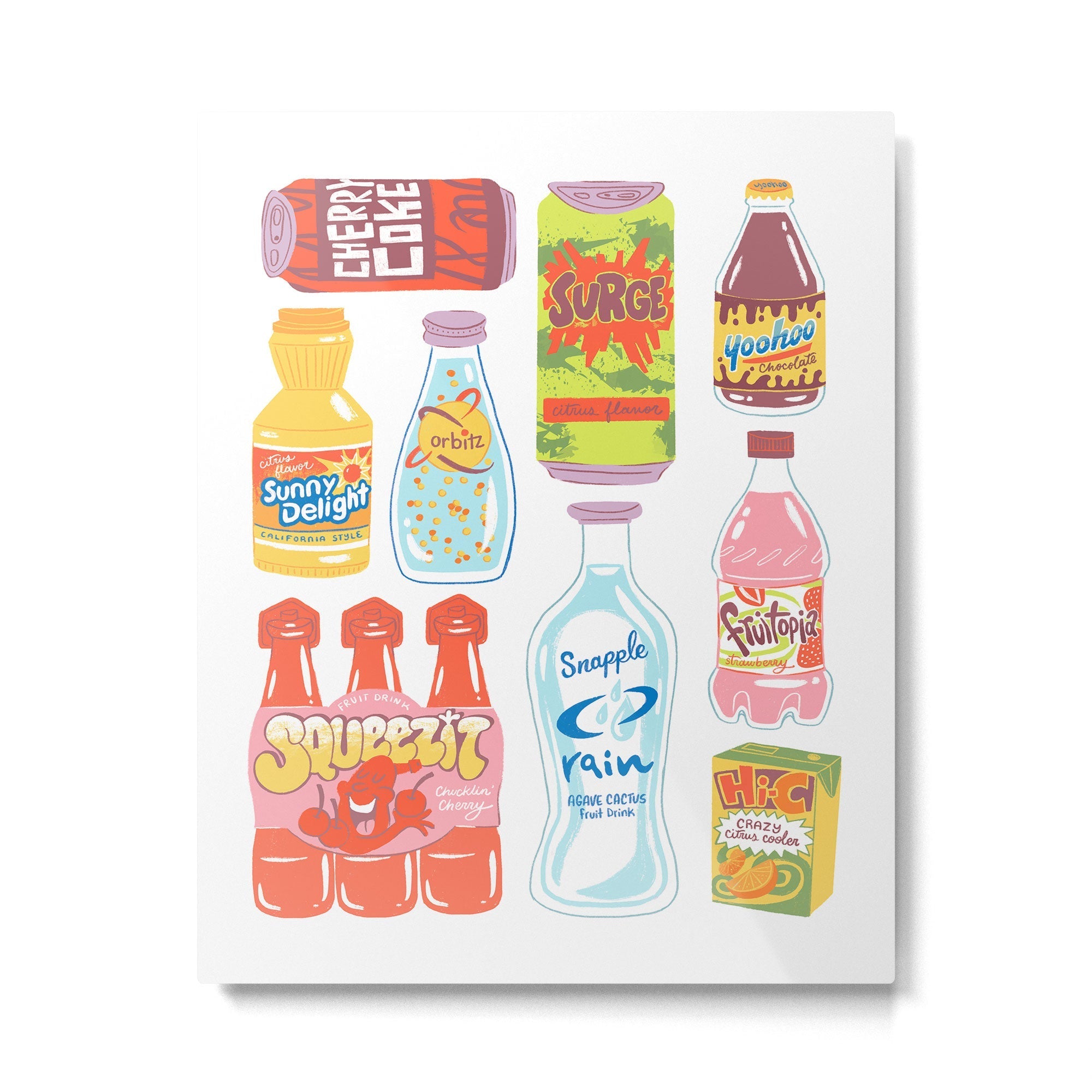90s Drinks Metal Print