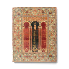 16th Century Carpet with Triple-Arch Design Turkish Print Metal Print