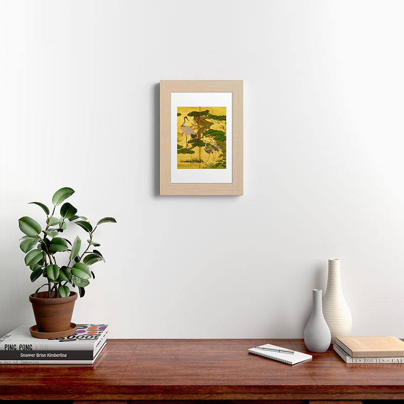 16th Century Japanese Birds & Flowers Framed Art Print