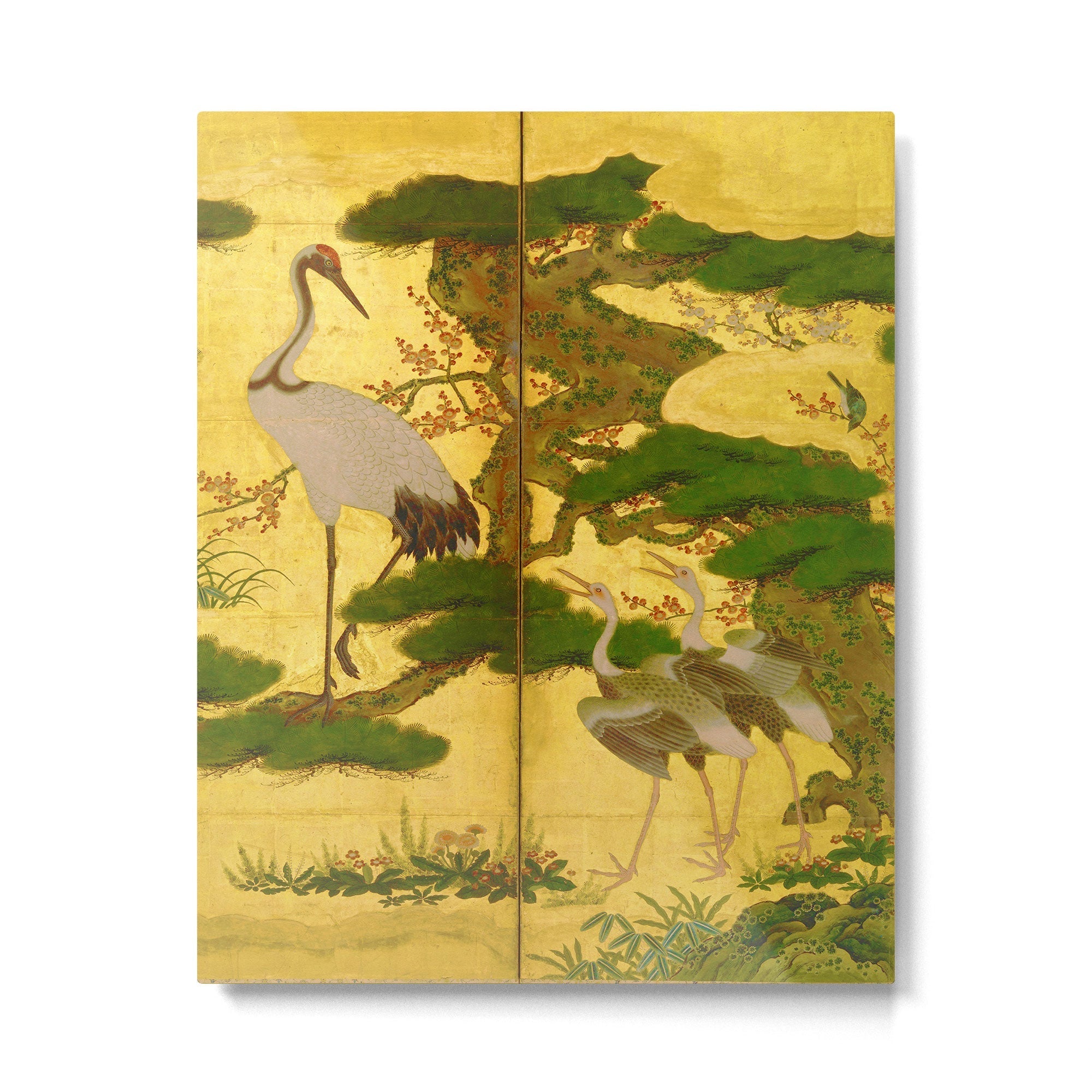 16th Century Japanese Birds & Flowers Metal Print