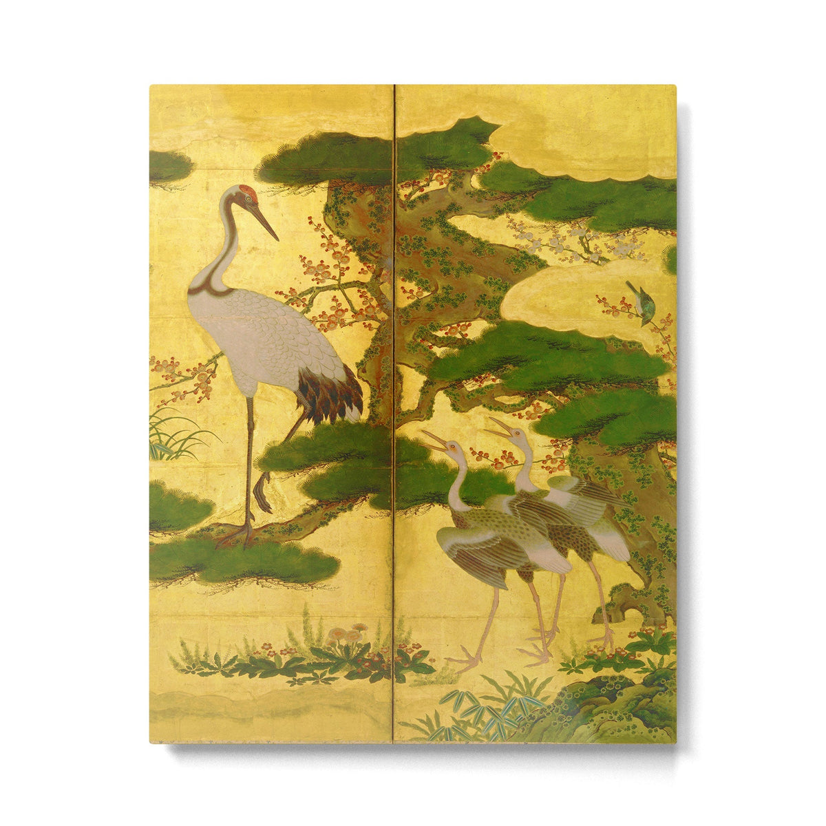 16th Century Japanese Birds & Flowers Metal Print