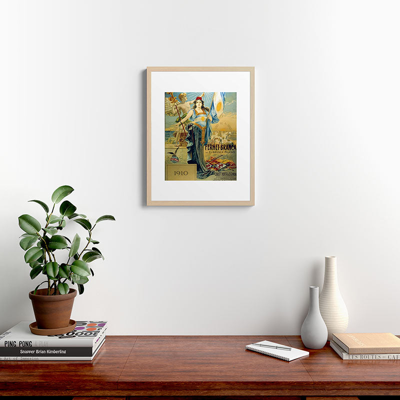 1910 Fernet Branca Liqueur Aperitif Advertisement Framed Art Print