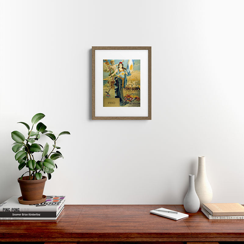 1910 Fernet Branca Liqueur Aperitif Advertisement Framed Art Print