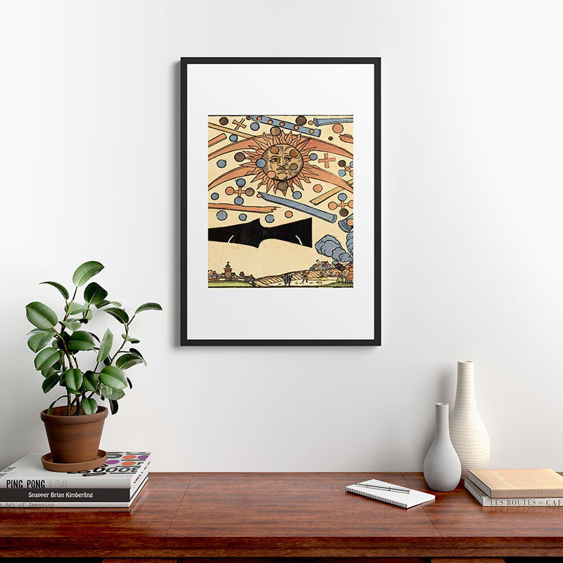 1561 Celestial Phenomenon over Nuremberg Framed Art Print