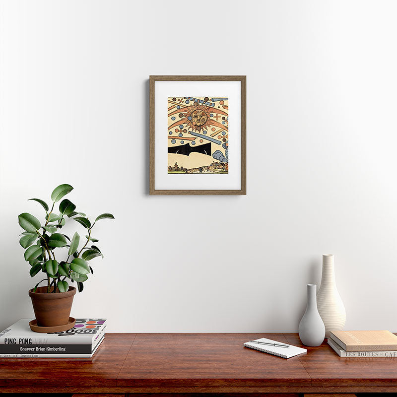 1561 Celestial Phenomenon over Nuremberg Framed Art Print