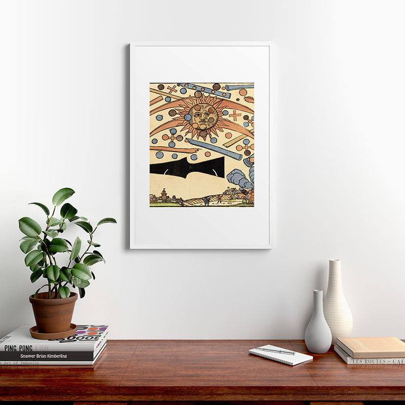 1561 Celestial Phenomenon over Nuremberg Framed Art Print