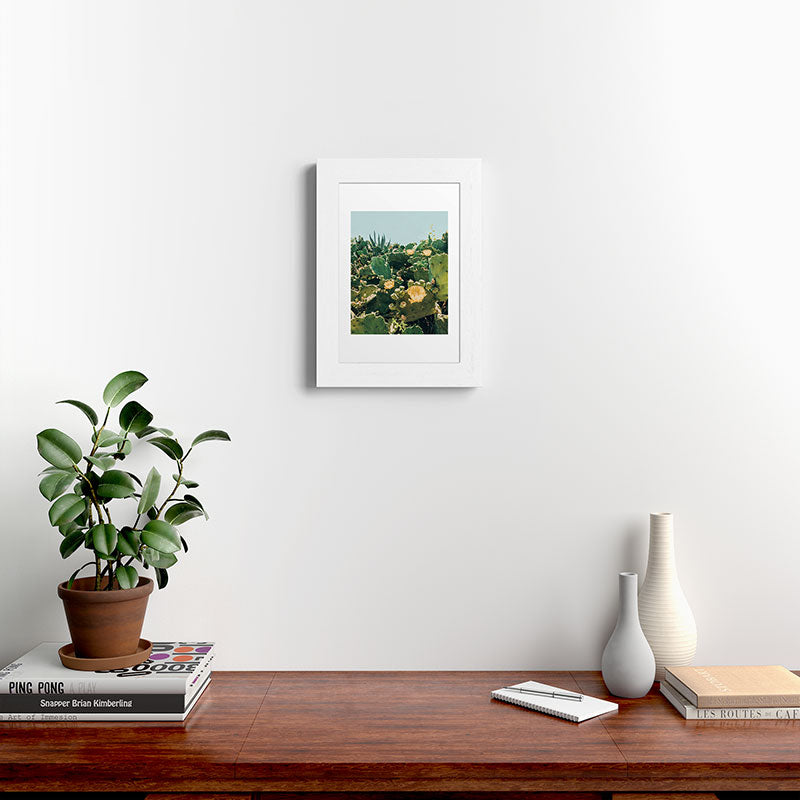 A Field of Prickly Pear Cactus Framed Art Print